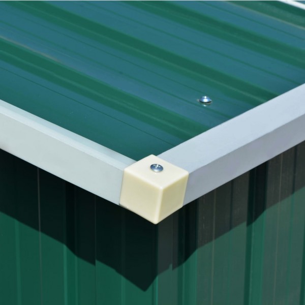 Abrigo de jardim 257x580x181 cm metal verde M 4