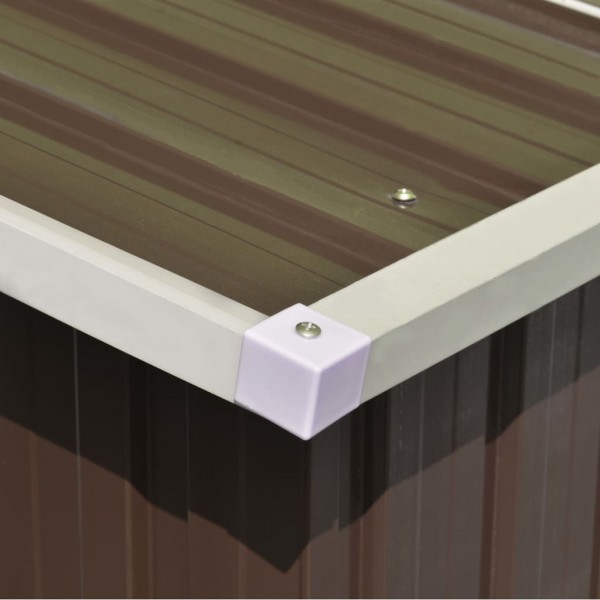 Abrigo de jardim 257x580x181 cm metal castanho M 4