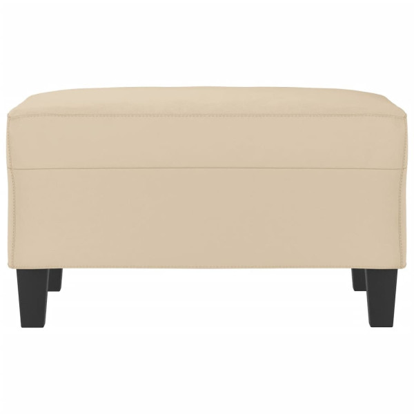 Apoio de pés 70x55x41 cm tecido de microfibra cor creme M 3