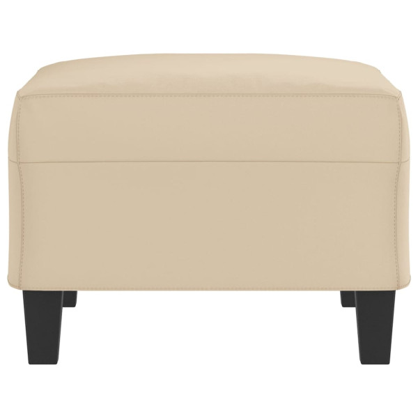 Apoio de pés 70x55x41 cm tecido de microfibra cor creme M 4
