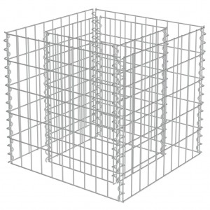 Canteiro elevado/cesto gabião 50x50x50 cm aço galvanizado H