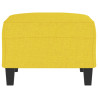 Reposapiés de tela amarillo claro 70x55x41 cm 4