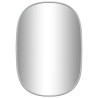 Espejo de pared plateado 50x35 cm 2