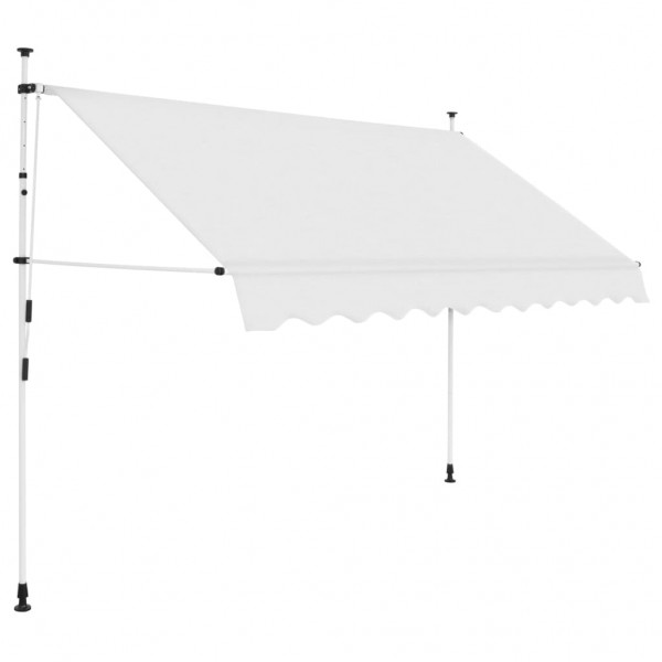 Toldo retráctil de operación manual 300 cm crema M 5