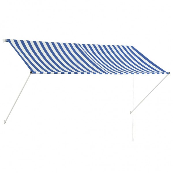 Toldo retráctil 250x150 cm azul y blanco D