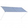 Toldo retrátil 250x150 cm azul e branco 1