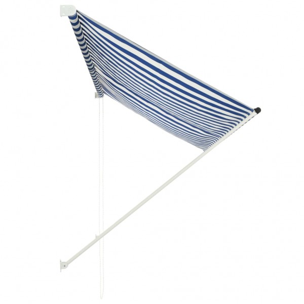 Toldo retrátil 250x150 cm azul e branco M 3