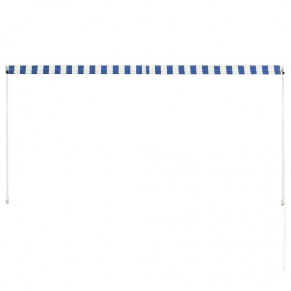 Toldo retrátil 250x150 cm azul e branco M 5