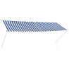 Toldo retrátil 350x150 cm azul e branco 1