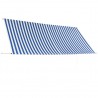Toldo retrátil 350x150 cm azul e branco 4