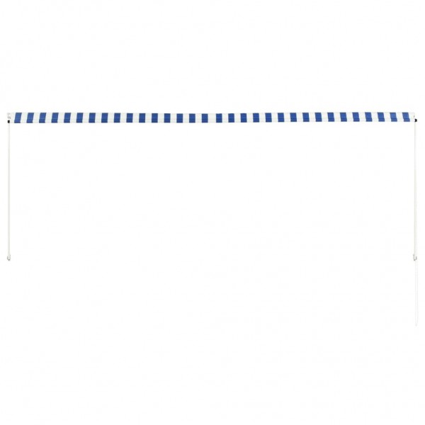Toldo retráctil 350x150 cm azul y blanco M 5