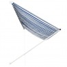 Toldo retráctil 400x150 cm azul y blanco 3