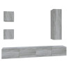 Set de muebles para TV 5 pzas madera contrachapada gris Sonoma 2