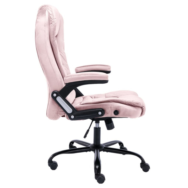 Silla de oficina de terciopelo rosa M 3