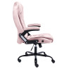 Silla de oficina de terciopelo rosa 3