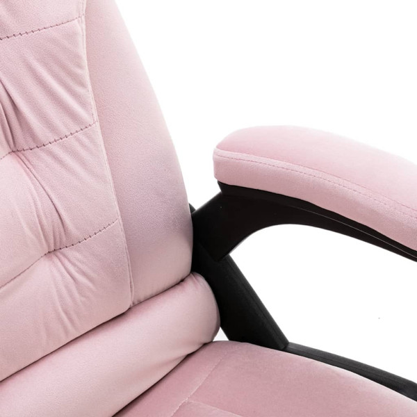 Silla de oficina de terciopelo rosa M 5