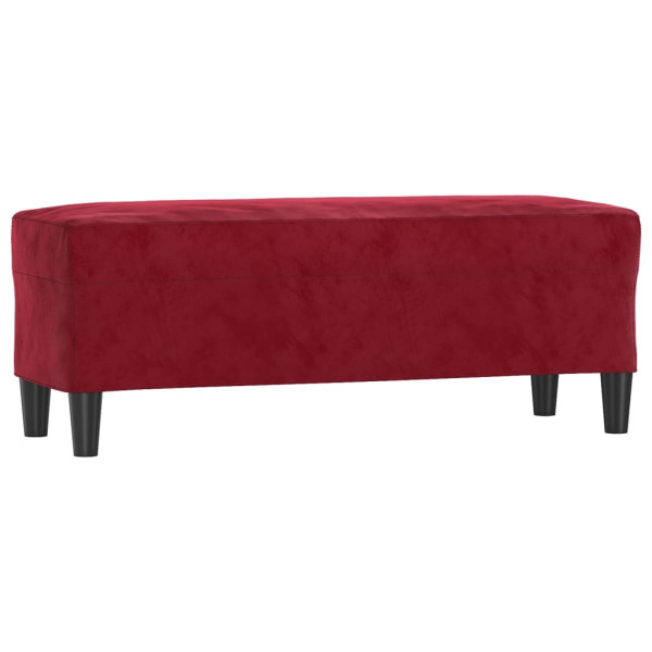 Banco 100x35x41 cm veludo vermelho tinto M 2