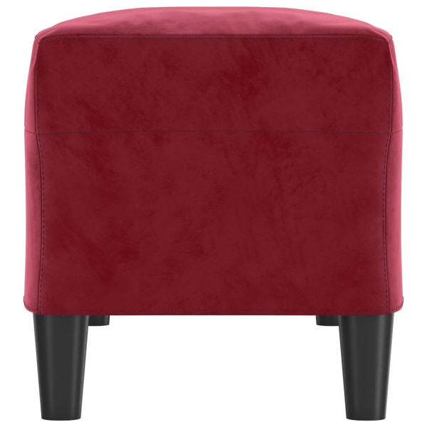 Banco 100x35x41 cm veludo vermelho tinto M 4