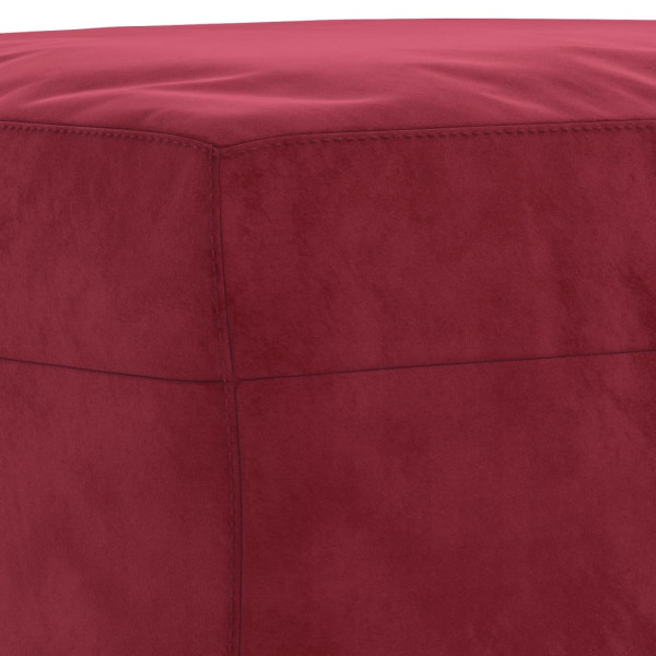 Banco 100x35x41 cm veludo vermelho tinto M 5