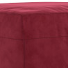 Banco de terciopelo rojo vino tinto 100x35x41 cm 5