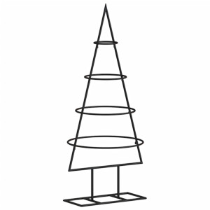 Árbol de Navidad para decoración metal negro 60 cm H