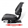 Asiento de tractor con respaldo negro 5