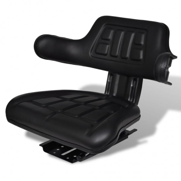 Asiento de tractor con respaldo negro D