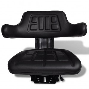 Asiento de tractor con respaldo negro H