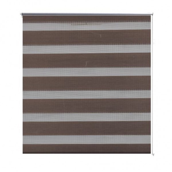 Estore de rolo 60 x 120 cm. linhas de zebra / Café M 2