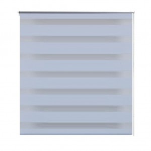 Estore de rolo 80 x 150 cm. linhas de zebra / Branco H