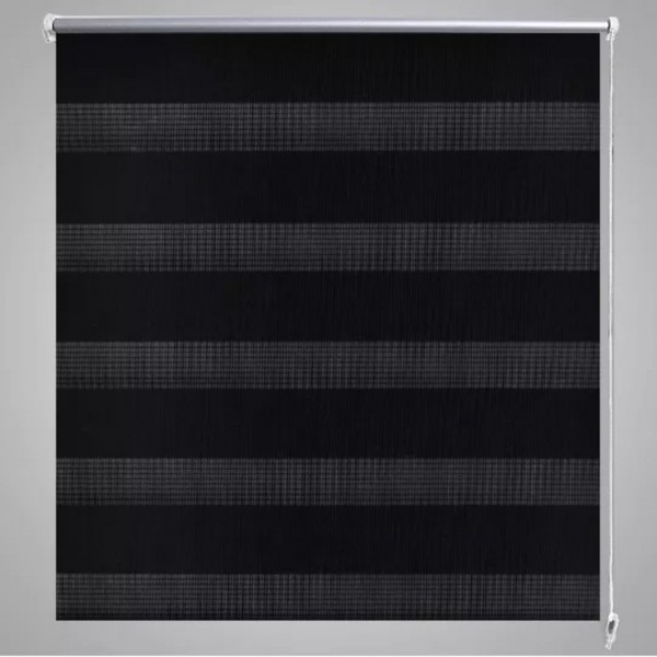Estore de rolo 90 x 150 cm. linhas de zebra / Preto M 4