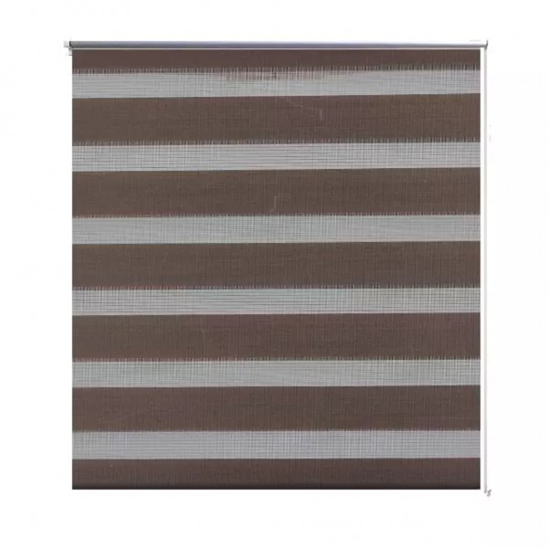 Estore de rolo 120 x 175 cm. linhas de zebra / Café M 2