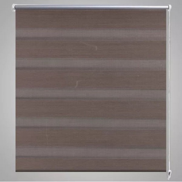 Estore de rolo 120 x 175 cm. linhas de zebra / Café M 4