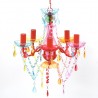 Lustre multicolor com 5 bulbos 1