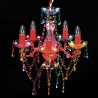 Lustre multicolor com 5 bulbos 3