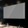 Espejo de pared con luces LED 100x60 cm 1