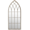 Espelho de jardim em ferro areia para exterior 100x45 cm 3