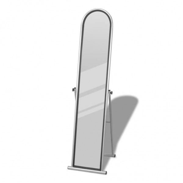 240580 Free Standing Floor Mirror Full Length Rectangular Grey D