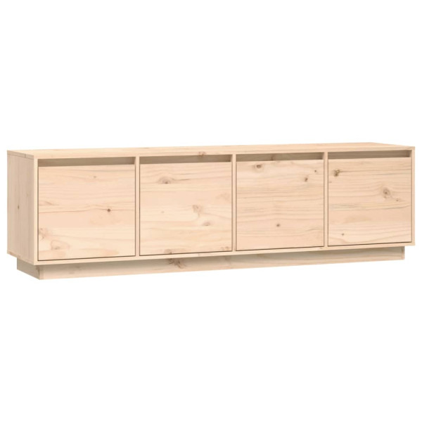 Mueble de TV de madera maciza de pino 156x37x45 cm M 2
