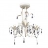 Candelabro com Cristais Pendente Elegante em branco 2