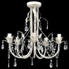 Candelabro com cristais pendente elegante com 5 lâmpadas 4