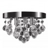 Lustre redondo de cristal cromado 1