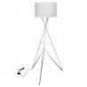Lámpara de pie con pantalla y soporte blanco 1