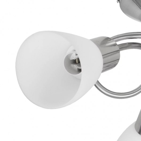 Lámpara de techo con pantallas de cristal para 3 bombillas E14 M 3