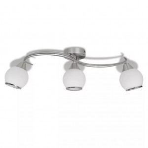 Candeeiro teto com tonalidades vidro. barra ondulada. 3 lâmpadas E14 H