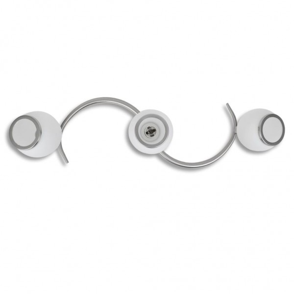 Lámpara de techo de cristal y soporte curvado 3 bombillas E14 M 4