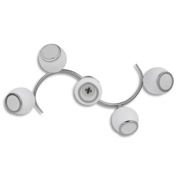 Lámpara de techo con pantallas de cristal y soporte curvado M 4