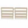 Sapateiras com 4 prateleiras 2 pcs madeira de abeto maciça 1