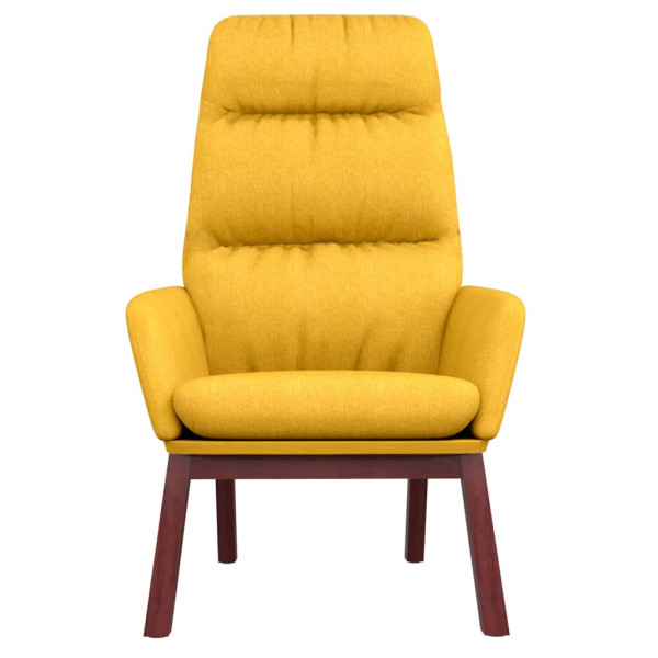 Sillón de relax de tela amarillo mostaza M 3