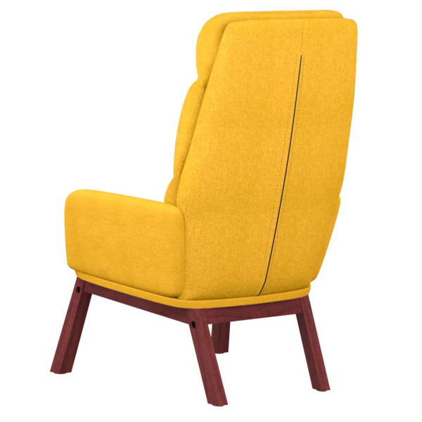 Sillón de relax de tela amarillo mostaza M 5